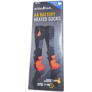 Action Heat Wool Heated Socks Battery Operated Heating Socks Unisex Size L/XL